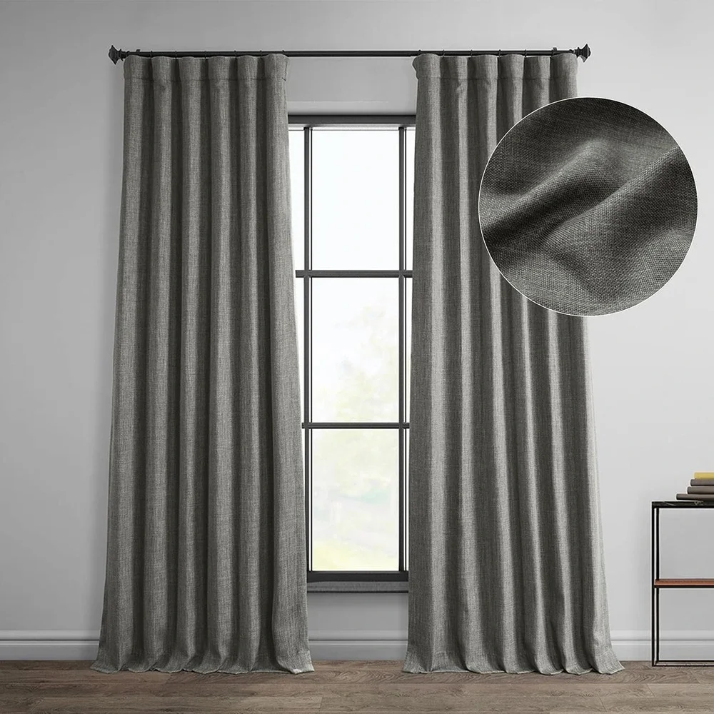 Half Price Drapes Room Darkening Curtains (1 Panel), 50W X 96L, Blazer Grey